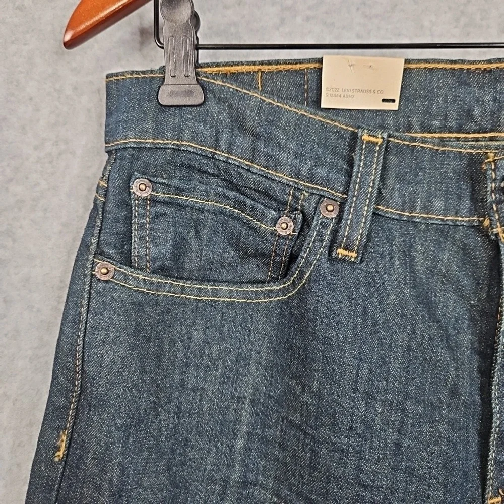 Levi's Men's 511 Slim Fit Stretch‎ Jeans Dark Blue 32W x 34L 45110408 New